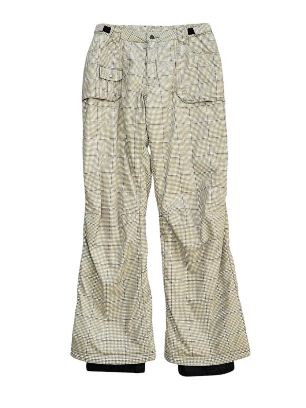 Orage Women's Size XL Houndstooth Thermolite Beige White Snow Pants